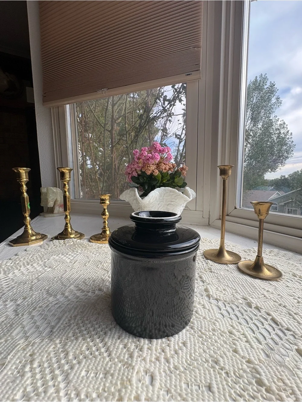 Black Ceramic Butter Bell